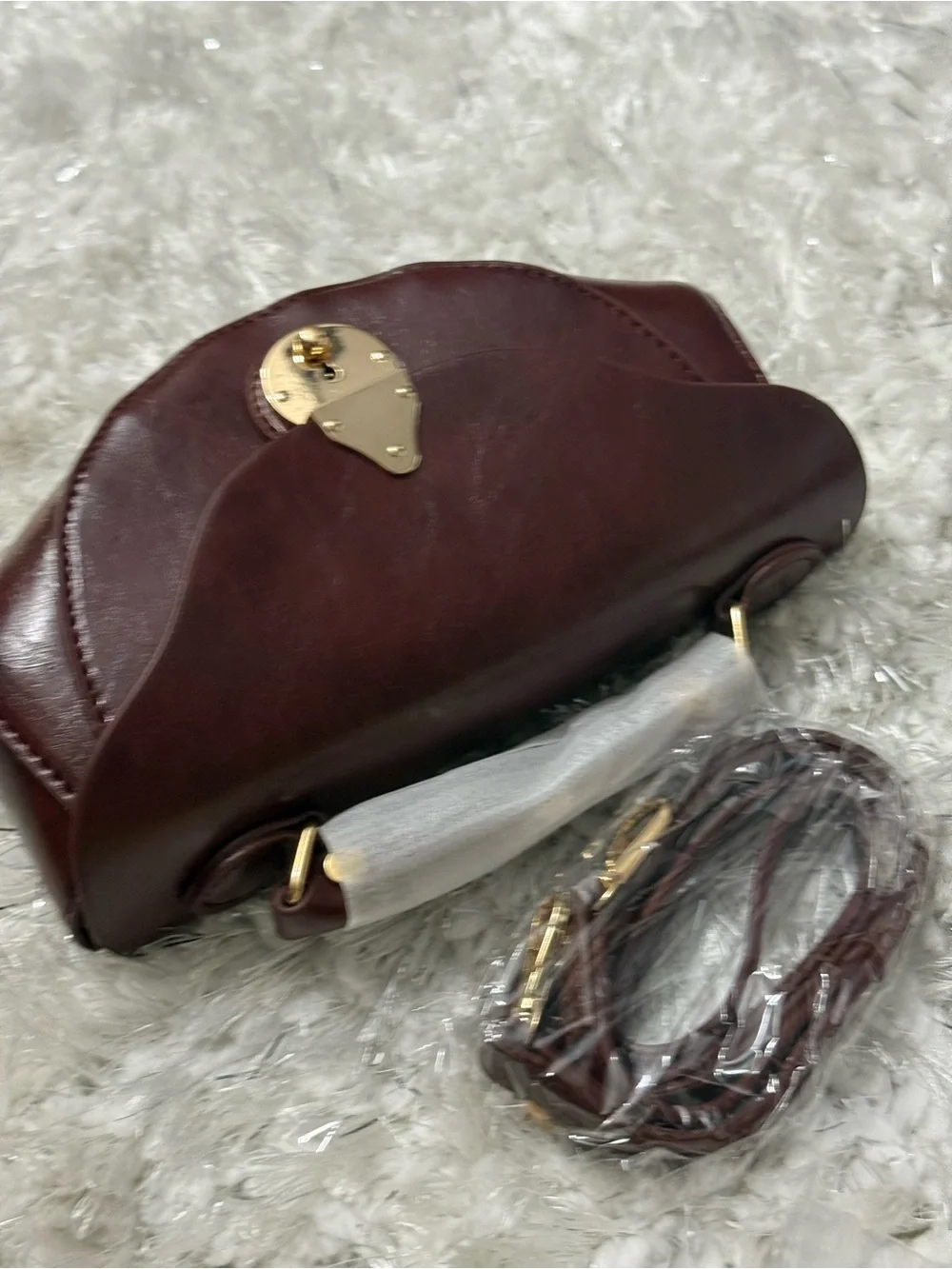 Burgundy Vintage Style Shoulder & Crossbody Bag